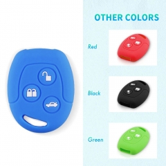 CS018041 3 Button Holder Protector Remote Silicone Car Key Case Cover For Ford F...