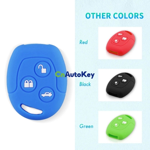 CS018041 3 Button Holder Protector Remote Silicone Car Key Case Cover For Ford Focus Mondeo Festiva Fusion Suit Fiesta KA MK4