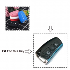 CS020034 Silicone Key Rings Key Cover Case Fob Protector For Hyundai Solaris ix35 ix45 Accent Elantra Santa Fe 3 BT Case Key Cover