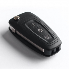 CS018044 3 Buttons For Ford Focus Mondeo Fiesta 2013 Fob Auto Case With HU101 Blade Flip Folding Remote Key Shell Car Key Cover