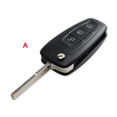 CS018044 3 Buttons For Ford Focus Mondeo Fiesta 2013 Fob Auto Case With HU101 Blade Flip Folding Remote Key Shell Car Key Cover