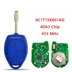 CN018038 Ford Transit  3 Button Remote Key 434MHZ 4D63 - 6C1T 15K601 AG