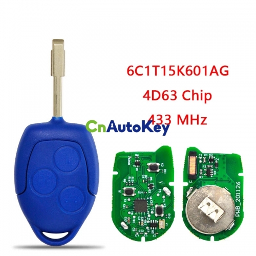 CN018038 Ford Transit  3 Button Remote Key 434MHZ 4D63 - 6C1T 15K601 AG