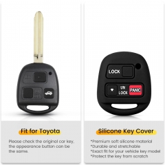 CS007118  Key Rings For TOYOTA Avensis Camry Corolla For Lexus ES330 RX330 GS300 Fob Protect Remote Silicone Car Key Case