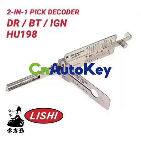 CLS03080 Original Lishi HU198 for Ford 2-in-1 Pick Decoder Anti Glare