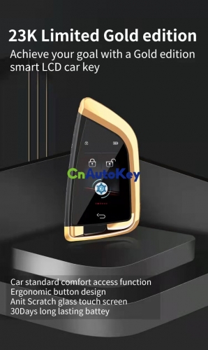 CN112 23K Limited Gold Edition Upgrade Version Modified Universal Smart LCD Screen for Toyota BMW Audi Keyless Go