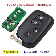 CN052050 Smart 4B Keyless Gehen Remote Key Fob 433MHz 4D Chip für Lexus LX570 GS...