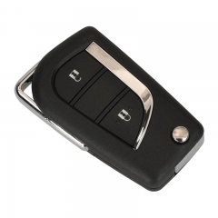 CN007267 2 Button BA2TA 433MHz 8A Chip 89070-0KB40 Folding Filp Remote Control Car Key Fob Fit For Toyota Hilux 2015 - 2020