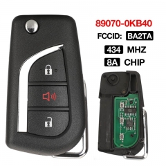 CN007268 3 Button BA2TA 433MHz 8A Chip 89070-0KB40 Folding Filp Remote Control C...