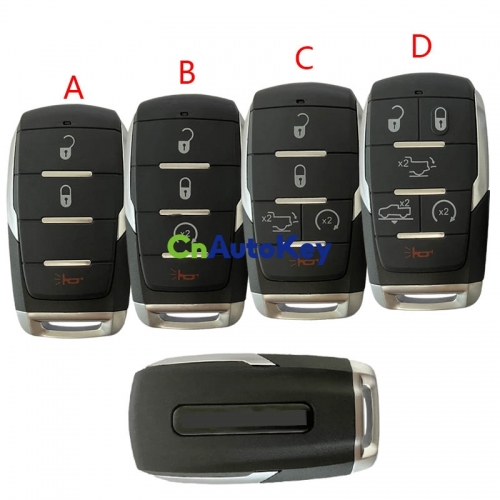 CS087002 Smart Remote Car Key Shell Case With 3 4 5 6 Buttons for Dodge RAM 1500 Limited LongHorn 2019 2020 2021 Fob OHT-4882056