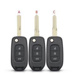 CS010036  2/3 Buttons Flip Folding Remote Car Key Case Shell For Renault Dacia Logan Sandero Lodgy Dokker Duster 2016 Uncut Blade