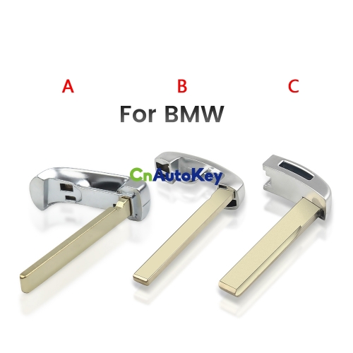 CS006040  Key Blade For BMW MiNi 3 5 6 7 series X5 X6 New 5 7 Series Emergency Uncut Insert Blank Smart Remote Key Replacement