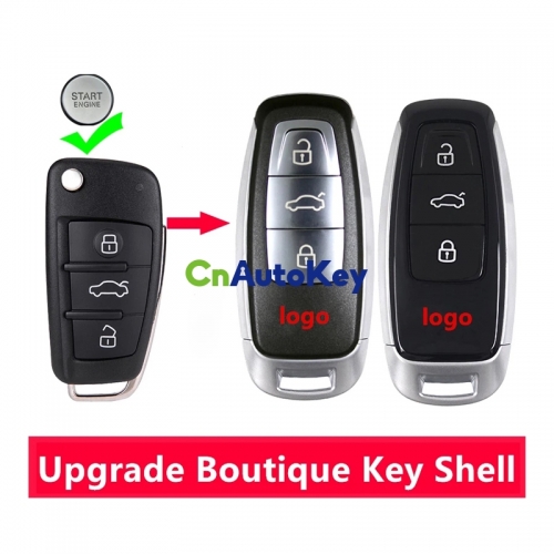 CS008041 Car Modified Remote Key Shell Upgrade Keyless Key Case for Audi A3 A4 A6 A8 TT Q2 Q3 Q5 Q7 S3 S5 R3 A7 RS3 RS5 Remote Key Cover