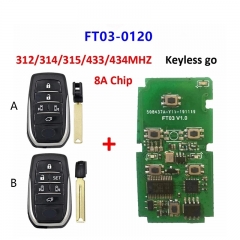 CN007271 Lonsdor ft03 FT03-0120 312/315/433mhz inteligente chave pcb para toyota...