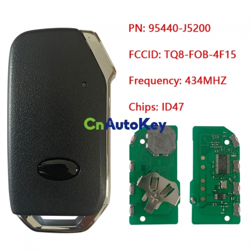 CN051154 95440-J5200 Smart Remote Key 4 Button 434MHz ID47 Chip for KIA Stinger 2018 2019+ FCCID: TQ8-FOB-4F15