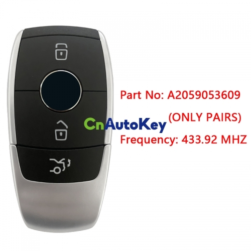 CN002081 OEM 2x Smart Keys Mercedes W205 2018+ Buttons:3 / Frequency: 433.92 MHz / Manufacture: Marquardt / Part No: A2059053609 / (ONLY PAIRS)