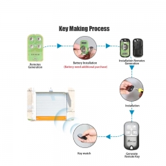 Xhorse XKXH03EN Wire Remote Key for Garage Door 4 Buttons English Version 1PCS