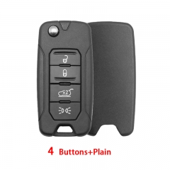 CS086004 2+1 Buttons For Jeep Renegade 2015/6/7/8 Flip Remote Car Key Shell Case With Uncut SIP22 Blade Replacement With Logo