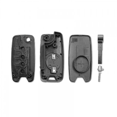 CS086004 2+1 Buttons For Jeep Renegade 2015/6/7/8 Flip Remote Car Key Shell Case With Uncut SIP22 Blade Replacement With Logo