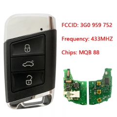 CN001076 ORIGINAL Smart Key for VW Passat Frequency 434 MHz Transponder ID48 ( I...