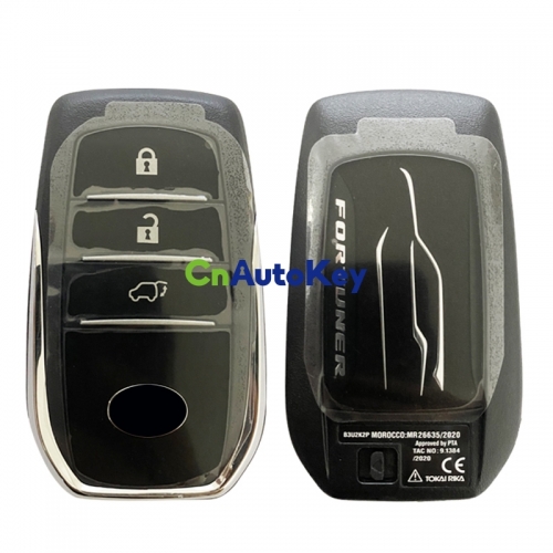 CN007282 car key Fit for Toyota FORTUNER 3Button Smart Remote key FCC ID :B3U2K2P/0010 BM1EW/0182 Board Number