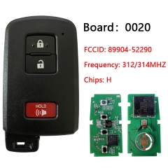 CN007145 2012-2019 For Toyota Prius RAV4 3- Button Smart Key 315MHZ PN 89904-522...