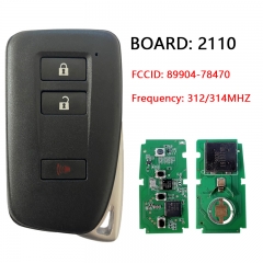 CN052045  2015-2019 Lexus 4-Button Smart Key PN 89904-78470 HYQ14FBA AG BOARD 21...