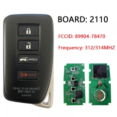 CN052020 2015-2019 Lexus 4-Button Smart Key PN 89904-78470 HYQ14FBA AG BOARD 211...