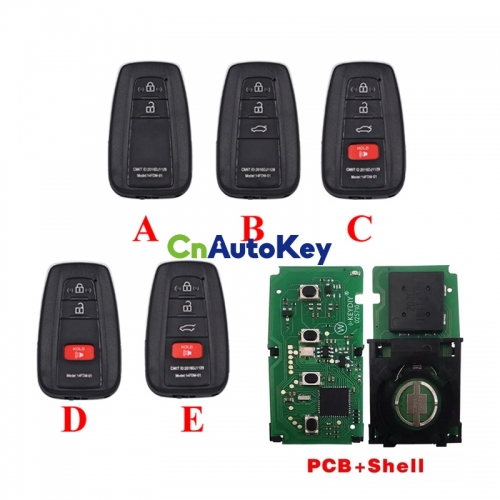 TB-01 TB01 KD Smart Key Universal Remote Control with 8A Transponder and Shell for Toyota Corolla RAV4 Camry/Lexus FCCID:0020