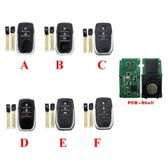 TB-01 TB01 KD Smart Key Universal Remote Control with 8A Transponder and Shell for Toyota Corolla RAV4 Camry/Lexus FCCID:0020