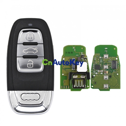 CN008081 3 Button Car Smart Card Remote Key For Audi A4 S4 A5 S5 Q5 A6 Keyless go PCF7945A 434Mhz 8T0 959 754F