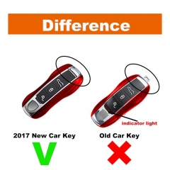 CS005011 3PCS Car Smart Remote Key Case Cover Holder Shell Key Fob ABS Replacement Accessories For Porsche Cayenne Panamera 911 2017-2020