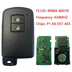 CN007162 For Toyota Land Cruiser Smart Key, 2Buttons, BH1EK P1 A8 DST-AES Chip, 433MHz 89904-60D70 Keyless Go