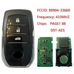 CN007151 For Toyota Camry smart key 3Buttons BJ1EW PAGE1 88 DST-AES Chip, 433MHz...