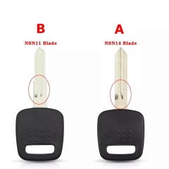 CS027029 For Nissan A33/A32 Transponder Key Shell Replacement Fob Uncut Blank Blade Auto Car Key Cover Case With NSN14/NSN11 Blade