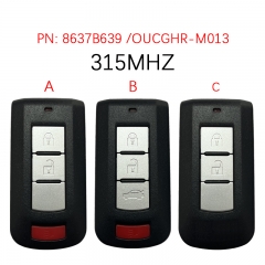 CN011034 2018-2022 Mitsubishi Eclipse Cross / 3-Button Smart Key / PN: 8637B639 / OUCGHR-M013