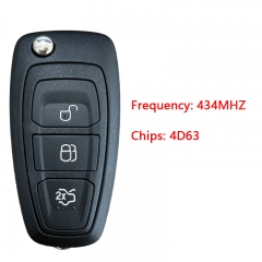 CN018047 Original New for Ford Focus 3 button Flip Key 4D63 434MHZ AM5T 15K601 AE