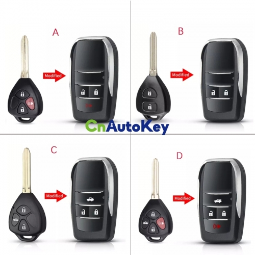 CS007130 2 3 Button Filp Folding Remote Car Key Shell Case For Toyota Corolla RAV4 Camry Avlon Scion Key Modified 2019 New Arrivel