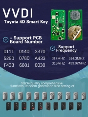 CN007294 Smart Key Universal Remote Key for VVDI Toyota 4D Support Renew and Rewrite