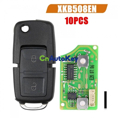 10PCS XHORSE XKB508EN Wire Remote Key B5 Style 2 Buttons work with MINI Key Tool/VVDI2