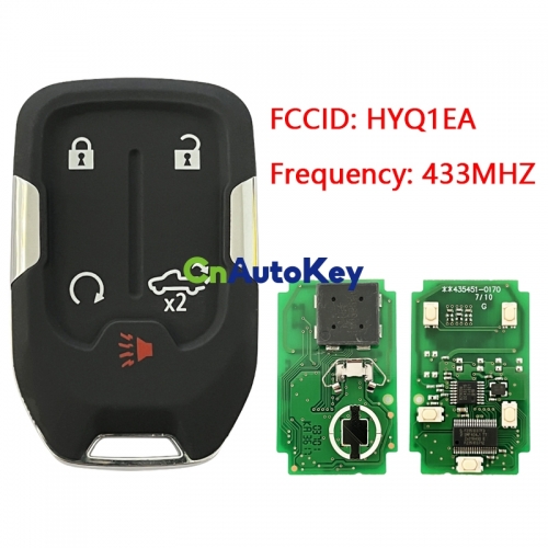 CN019017 2019-2020 GMC Sierra 5-Button Smart Key Fob Remote (FCC: HYQ1EA, P/N: 13529632) 433MHZ