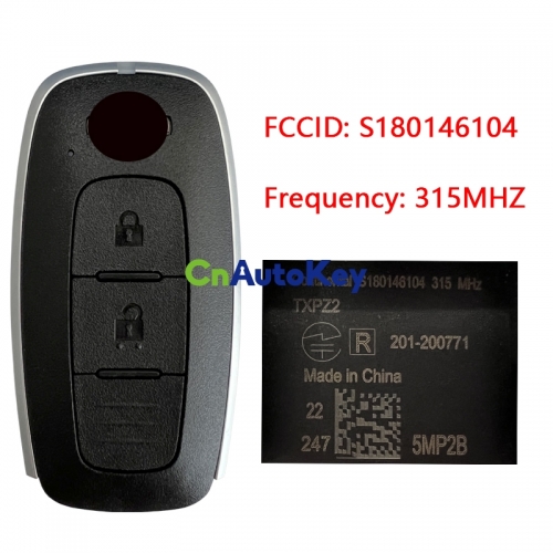 CN027099 Original 2023 N-issan Smart Key Remote 2 Buttons 315MHz Fcc ID TXPZ2 S180146104 HITAG AES CHIP