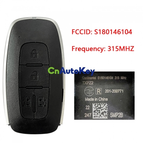 CN027103 Original 2023 N-issan Smart Key Remote 4 Buttons 315MHz Fcc ID TXPZ2 S180146104 HITAG AES CHIP