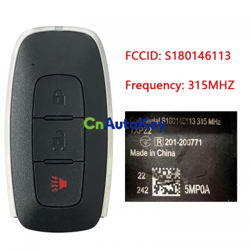 CN027104 Original 2023 N-issan Smart Key Remote 2+1 Buttons 315MHz Fcc ID TXPZ2 S180146113 HITAG AES CHIP