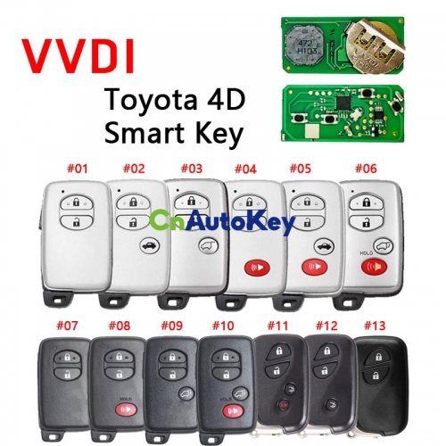CN007294 Smart Key Universal Remote Key for VVDI Toyota 4D Support Renew and Rewrite
