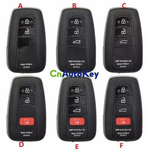 CS007085 Car Remote Key Shell Case For Toyota Camry Avalon Prado Prius RAV4 Lexus Replace Smart Control Promixity Card Cover