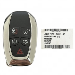 CN025004 Jaguar Xj Xk Xf Remote Control 5 Button Smart Key 433mhz