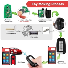 Aute Ikey Smart Keys BW003AL BW004AL AT005CL GM005AL NS005AL HY004AL for BMW/Honda/Nissan/Hyundai Work with KM100 Smart Car Keys