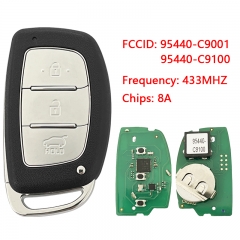 CN020228 3 Button Smart Remote Car Key Fob 433Mhz 8A Chip for Hyundai IX25 Creta...
