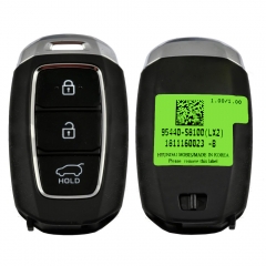 CN020232 OEM Smart Key for Hyundai Palisade Buttons:3 / Frequency:433MHz / Transponder:NCF29A/HITAG 3/ Blade signature:HY22 / Part No: 95440-S8100/ Keyless Go